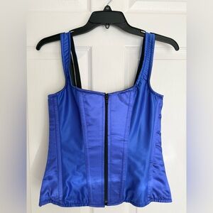 NWT - Top Drawer by Daisy Corsets, Royal Blue, Lace-Up and front zipper